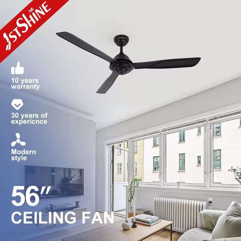 1stshine New Rustic Iron Living Room Bedroom Energy Saving Eco Friendly Smart Home TUYA Wifi Elegant Design Ceiling Fan