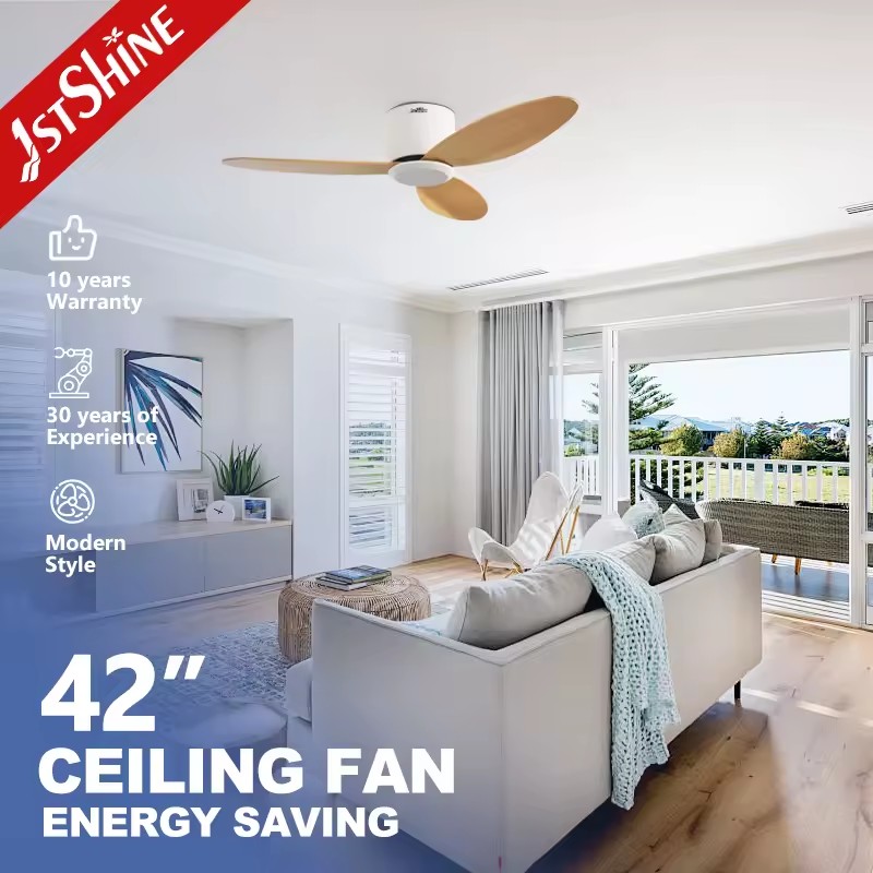 1stshine 42 Inches Solid Wood Home Flush Powerful Airflow Durable Quality 6 Speeds Professional Grade Energy Saving Ceiling Fan