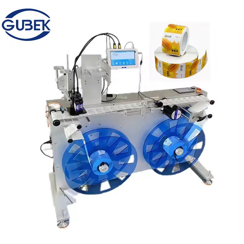 Automatic Labels Rewinding Machine with Date and Batch Code Printer