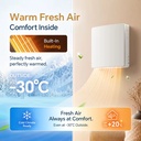 Single Room HRV 200V 300W PTC Heater Heat Recovery Ventilation System Low Noise Air Purifier Apartment Fresh Air Ventilation