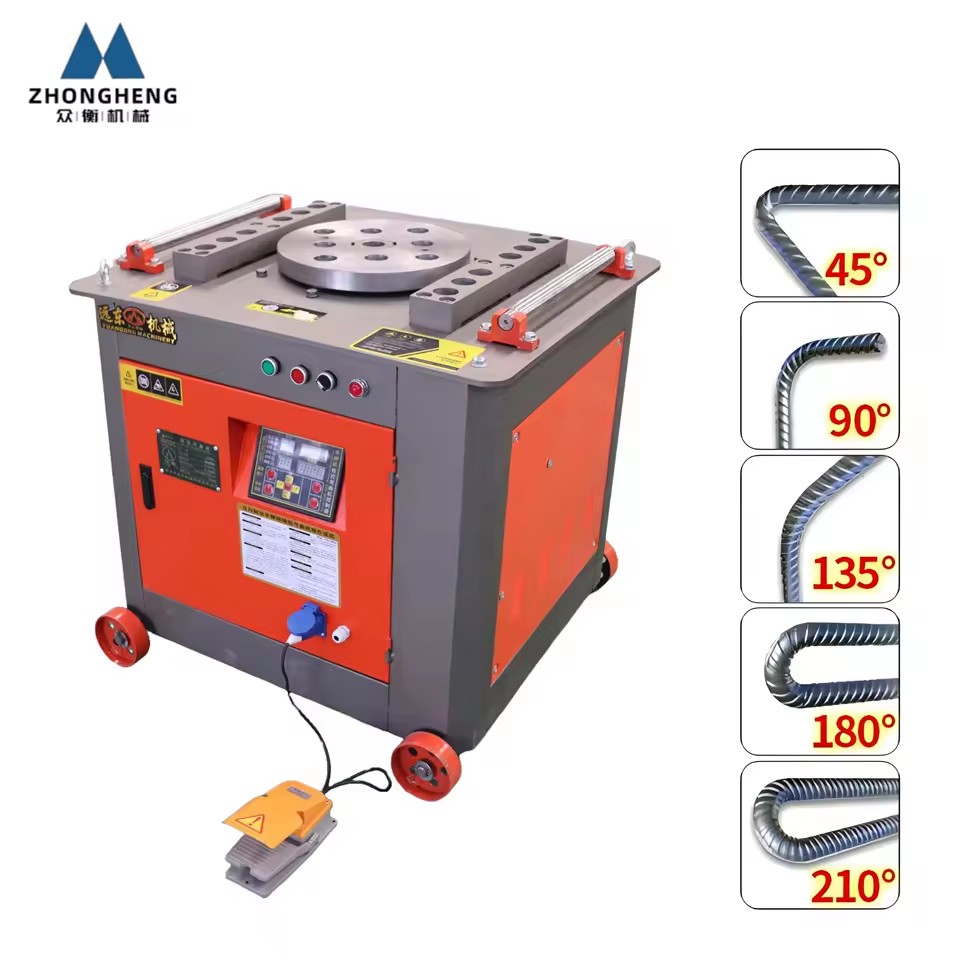 Small Portable Three-phase 220V Steel Rebar Bender Automatic D6-40MM Rebar Bending Machine