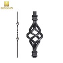 Satin Black Wrought Iron Stair Balusters 44inch Height 1/2inch Spindle Iron Balusters