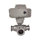 Factory Direct Guanlin Stainless Steel NPT Three-Piece Ball Valve DN15/20/25 Electric Actuator Three-Way Valve Internal Thread