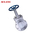 AULANS 4 Inch Industry Knife Gate Valve Stainless Steel Wheel Handle Knife Gate Valve ANSI Slurry Knife Gate Valve