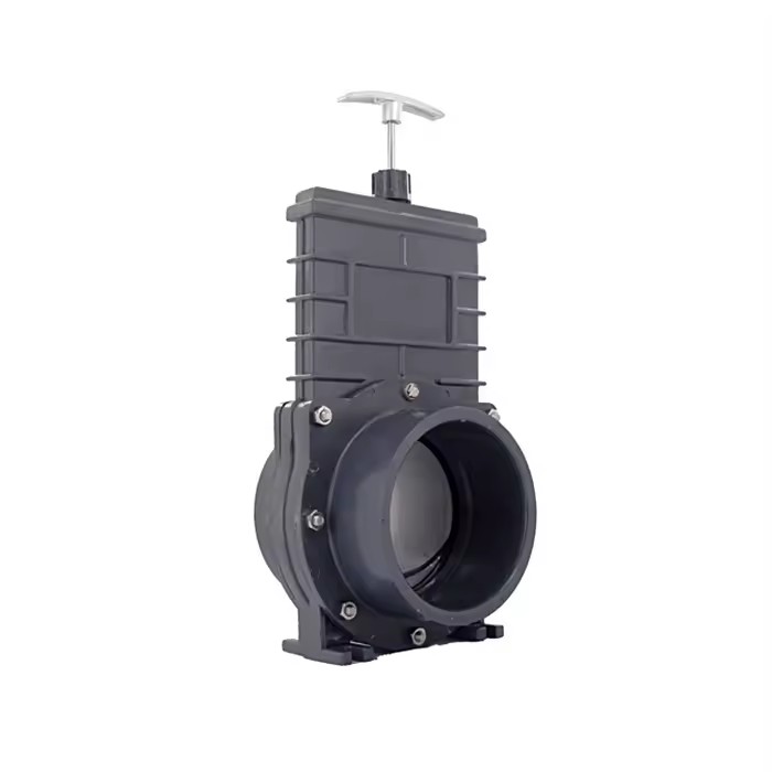 Industrial DIN Standard Grey Color Plastic PVC Gate Slide Valve