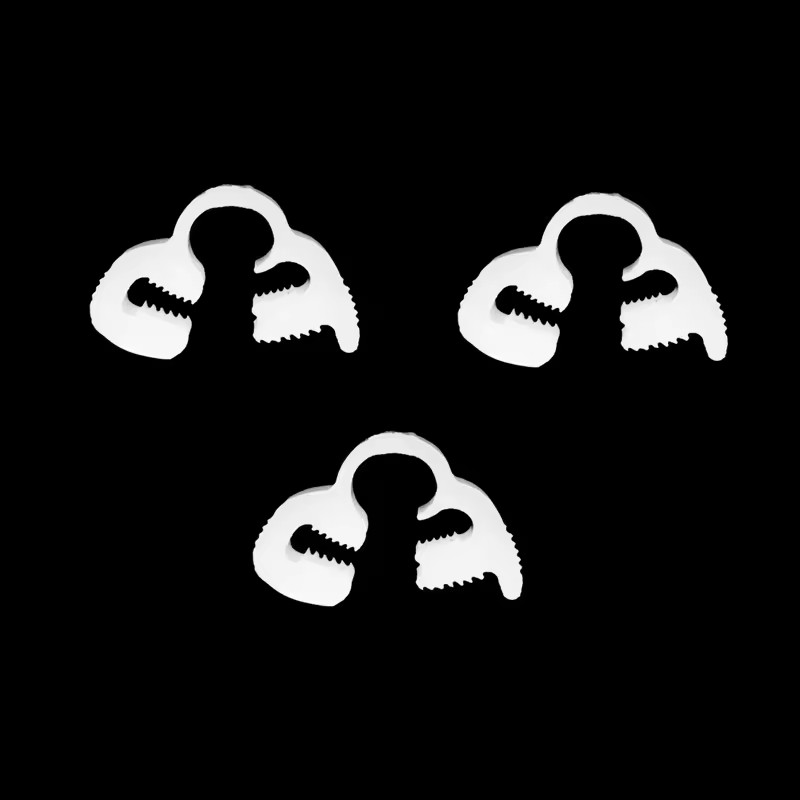 8.6-9.3 Inter Locking Plastic Ratchet White Flexible Hose Clamps