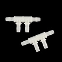 4-Way Plastic Double Branch Tee Pipe Fittings 5.6mm Barbed Tube 5.6mm Barb Hose Barb Tubing Connector with Cutting Service
