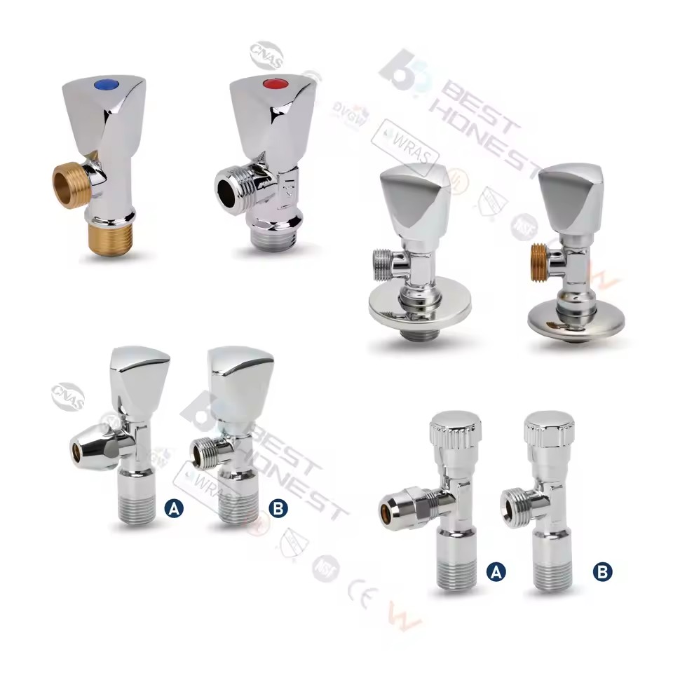 B&H Wholesaler Superior Quality Brass Straight Angle Valve with PEX Connection Manual Stop Ball for Water CUPC Certified