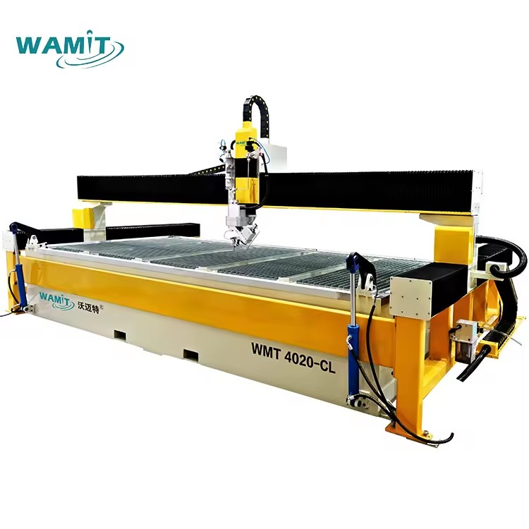 Cost-Effective AC 5-Axis Waterjet Cutter 60000Psi CNC 45 Degree Chamfer Cutting for Tile and Stone Cutting