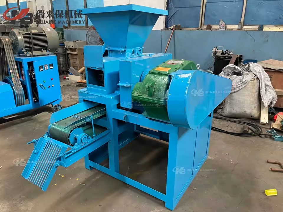 Automatic Roller Type Charcoal Powder Briquette Machine Pillow Shape Coal Ball Pressing Machine
