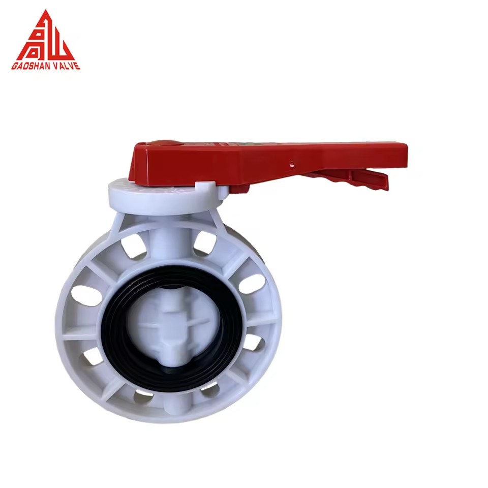 GS D71X 10S/U/F/V Manual Butterfly Valve 8 Inch DN200 UPVC PPH FRPP PVDF ABS Wafer Butterfly Valve
