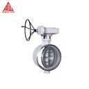 D363H 25C Full Welding Butterfly Valve Bidirection Type 24 Inch Butt Welded Triple Eccentric Butterfly Valve