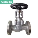 DN50 PN16 Stainless Steel German Standard Corrugated Pipe High-temperature Steam Heat Transfer Oil Flange Globe Valve