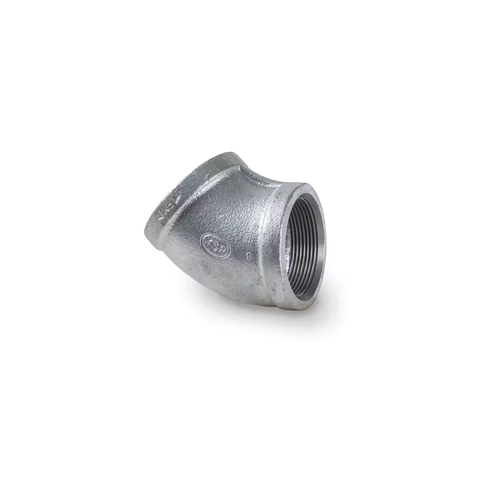 TSP Brand Elbow 45 Degree Banded Malleable Iron Pipe Fittings High pressure pipe fitting Malleable iron