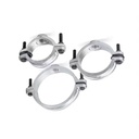Zinc Plated Steel Double Pipe Clamp Round NPT Threaded 0.25 Mounting Hole TSP Brand 20mm ID for Heavy Industry General Industry