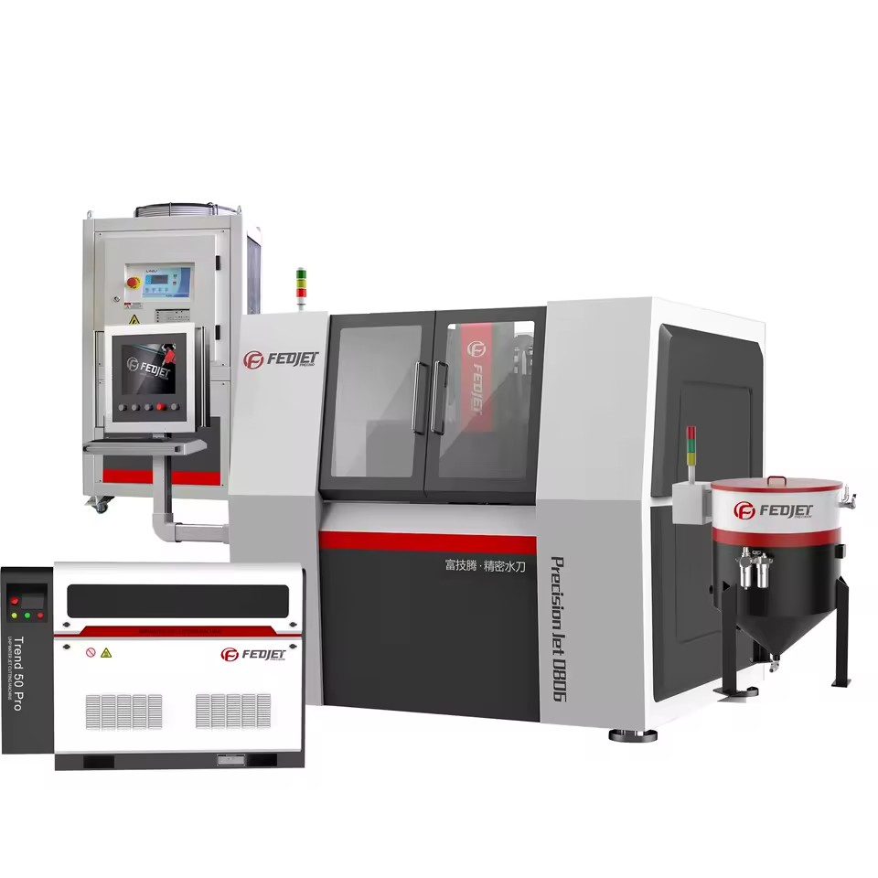 Fedjet Industrial 37KW/50HP Water Jet Cutters Metal Stainless Steel 3/5 Axis CNC Water Jet Cutting Machine
