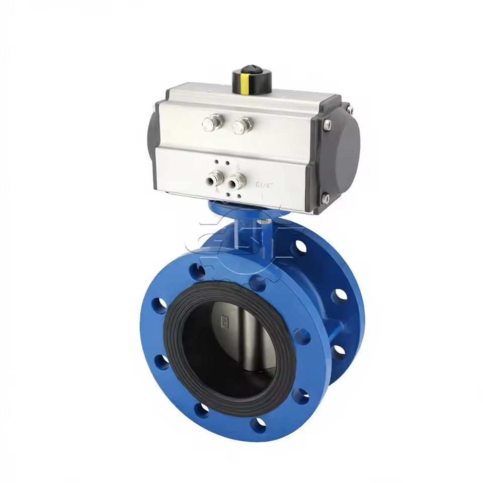 D641X-16Q Pneumatic Flange Butterfly Valve 304 Stainless Steel Soft Seal Explosion-Proof Regulating Quick Cut-Off Valve DN100