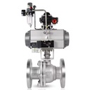 Shanghai Hugong Lianggong Jinggong Q641F-16P Pneumatic Floating Flange Stainless Steel Soft Seal High Temperature Ball Valve