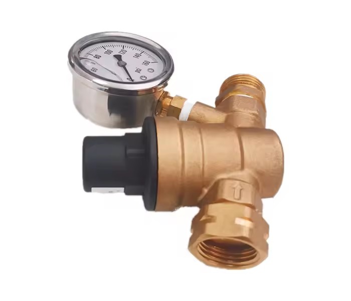 3/4 NH-11.5 Lead Free Brass Reducing Valve with Pressure Gage Water Pressure Regulator