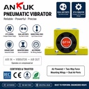 Pneumatic Air Vibrator GT80 GT100 GT120 80mm 100mm 120mm Industrial Heavy Duty Pneumatic Vibrating Motor for Hopper Silo Conveyo