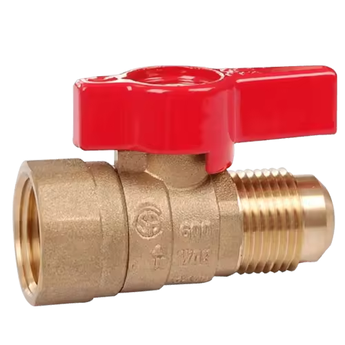 Mass Production NPT Shutoff Forged Material Body with Flare X Female Connection Brass Gas Ball Valve