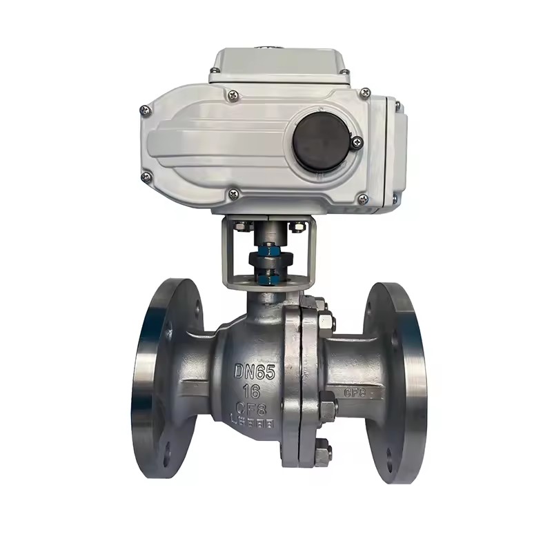 DN50 2 Inch 12V 24V Ss304 Stainless Steel Electric Actuator Flange 2pcs Motorized Ball Valve/Electric Flange Ball Valve