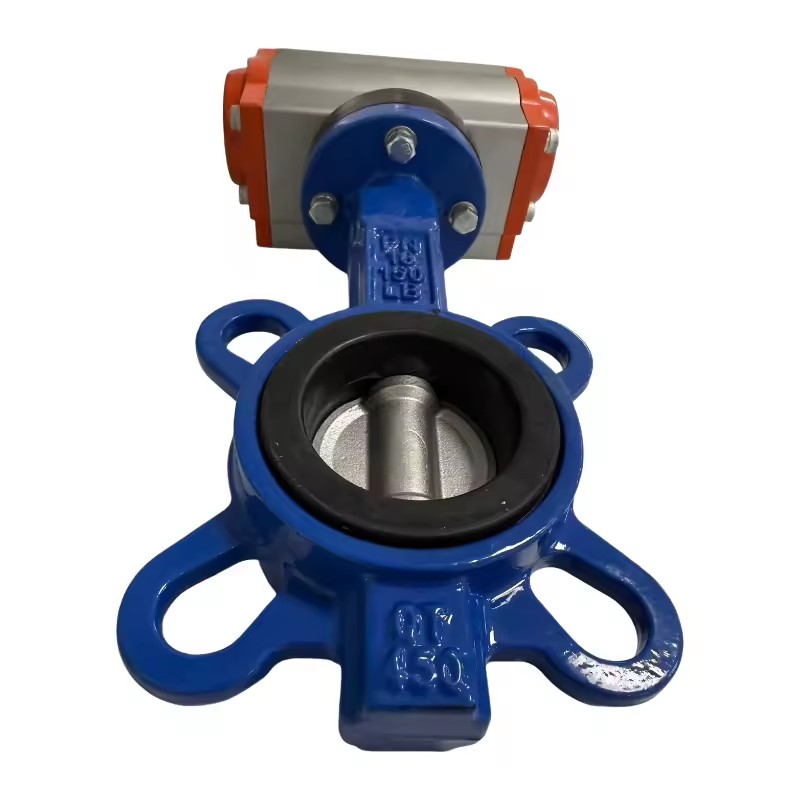 RDNT Stainless Steel Pneumatic Wafer Butterfly Valve-DN50-DN300 IP67 Enclosure Rapid Response & High Reliability for Automation