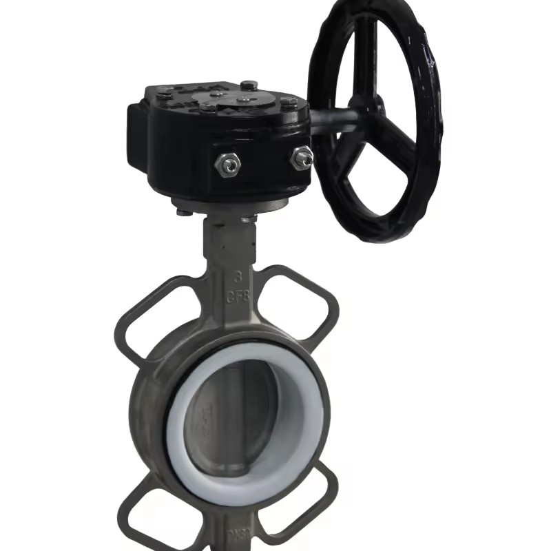 RDNT Industrial Heavy Duty Wafer Style Manual Operated Ball Valve with PTFE Seat