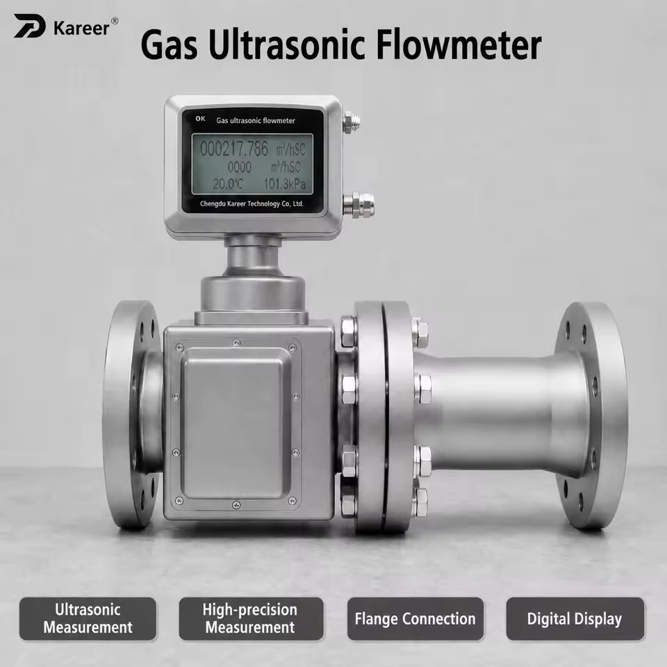 Ultrasonic Gas Meter-Aluminum Alloy & Stainless Steel 0.5-300Nm3/h Measurement Range Flow Rate 3~7m/s for Civil Use