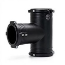 PE100 Electrofusion Equal Tee D160 Black HDPE Pipe Fitting with Female Connection 318mm for Gas and Water Supply Pipeline
