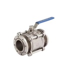Manual High Vacuum Ball Valve, Stainless Steel 304/316L, Extended Flanged, Leak-Proof