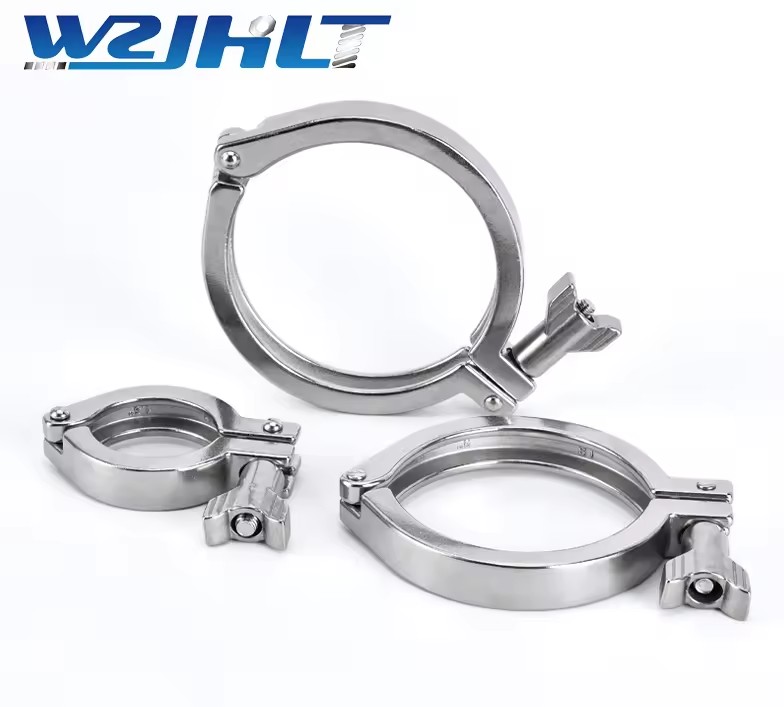 Industrial/Commercial-Grade 304 Stainless Steel Single Pin Fold Clamp LH Inch Measurement System Polished High Quality Bolts
