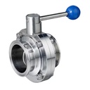 Handle 304 316L Dn150 250 300 6" Clamped/Threaded/Welded Tri Clamp Ferrule Stainless Steel Sanitary butterfly Valve