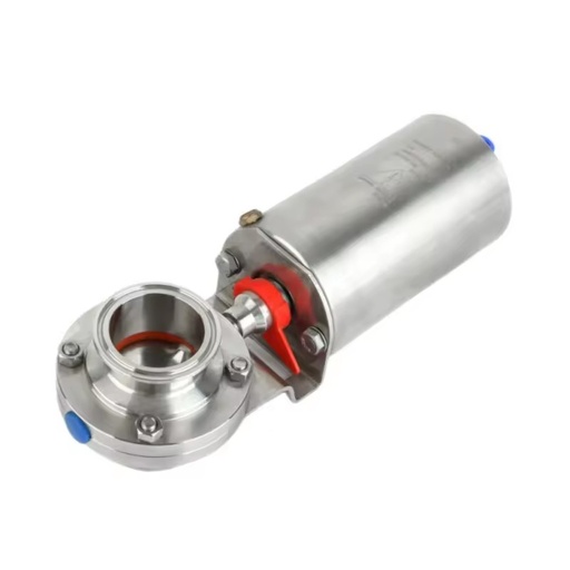 Sanitary Silicone Gasket Tri Clamp Aluminum Actuator Pneumatic Butterfly Valves