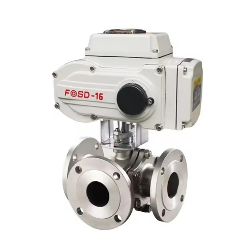 4-20mA Single Phase Electric Proportional 3 Way Valve with Motor Drive