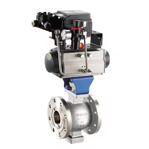1/2"- 6" Stainless Steel Flanged v Port Ball Valve Pneumatic Segment Ball Valve