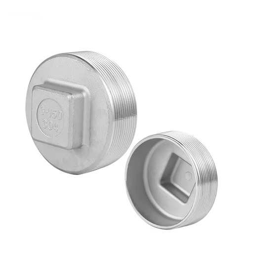 (OEM ODM) High Pressure Corrosion Resistant Stainless Steel Male BSPT Thread Precision Casting End Plug 3-Year Warranty Pipes