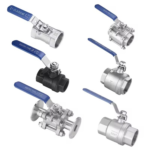 1pc 2pc 3pc Stainless Steel Industrial Ball Valves Internal Thread OEM Customizable -40C-180C Temperature Range 1 Year