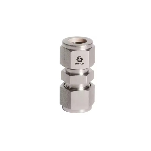 Instrumentation Tubing Union Fitting Tube to Tube Union Size 1/2" 6000psi 316 Stainless Steel Straight Union Connector