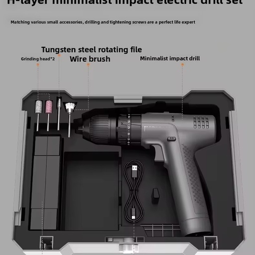 Multifunctional Electric Drill Tool Kit Set, Household Electrician Hardware Maintenance Complete Power Tools Set