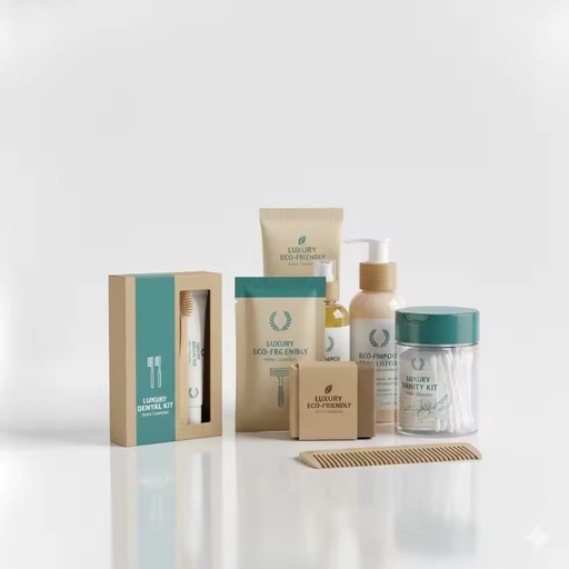 Luxury Eco-Friendly Hotel Amenities Set with Biodegradable Packaging OEM Brand Hospitality Supplies