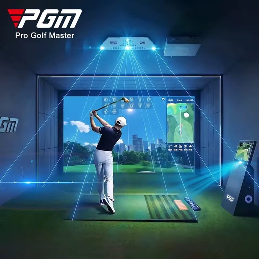 PGM P8 Indoor Home Commercial Full Set 4-Lens High-Speed Camera Detector 2K 4K 8K Laser Projector 3D Golf Simulator System