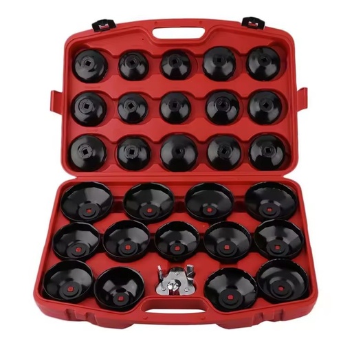 30pcs Cup Type Oil Filter Cap Wrench Socket Removal Tool Set Wrench off Oil Filter