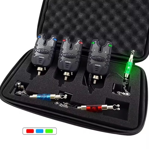 Hirisi Carp Fishing Bite Alarm and Swinger Set Blue LED Fishing Swingers Fishing Alarma Waterproof
