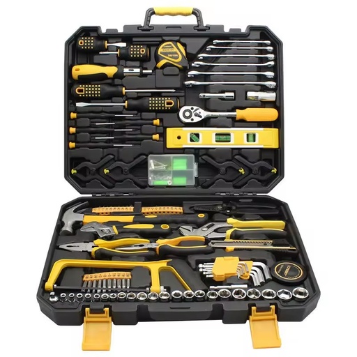 Portable 168-Piece Carbon Steel Tool Set OEM Hard Case Hand Socket Wrench Auto Repair Household Multi-Use Kit