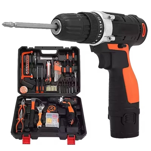 12V Rechargeable Lithium Battery Home Multifunctional Cordless Power Screwdriver Set Electric Impact Drill for Industrial DIY