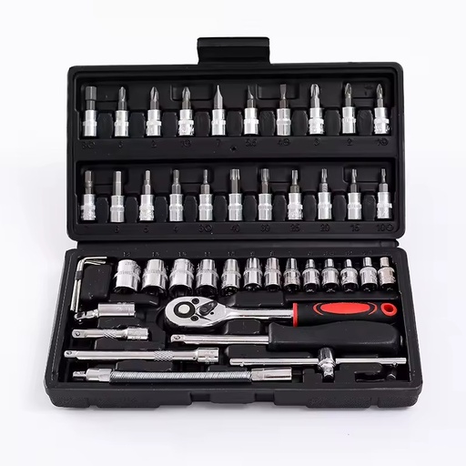 RYNEX High Quality Professional Mechanics Tools Kit 46pcs Driveratchet Wrench Combination Set