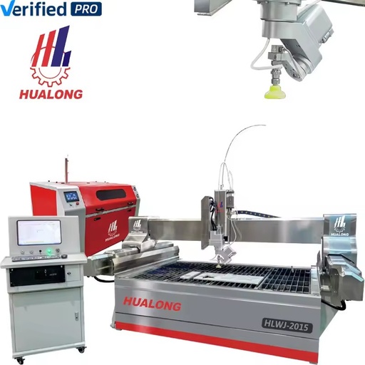 New HLRC-3020 5-Axis Water Jet Cutter for Granite Competitive Price CNC Waterjet Cutting Motor Gear Bearing