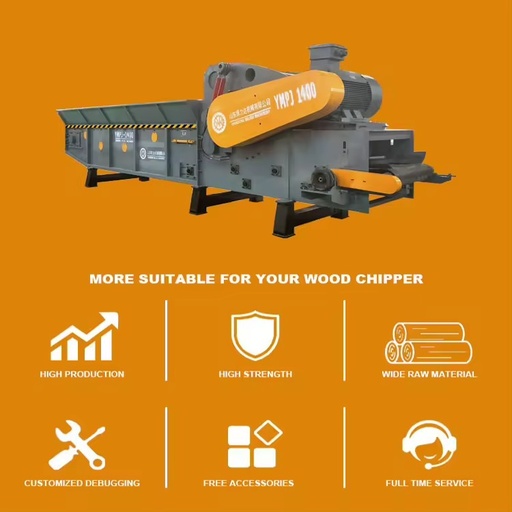 &Rotex YMPJ 1300-300 Drum Wood Wood Chipper Machine Shredder diesel Pto 15hp Electric