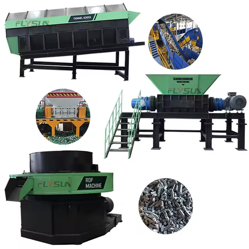 CE Certified Corrosion Resistant RDF Briquetting Machine RDF Waste Shredder Machine Forming Production Line for Waste-to-Energy
